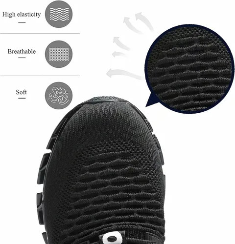 Vista 3 de Zapatos para correr para hombres, zapatos de deporte de moda, transpirable, antideslizante, gimnasio, deportes de trabajo, entrenadores