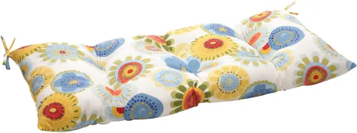 Vista 9 de Pillow Perfect - Almohada para interiores o exteriores, para silla o sofá, para sala Juego Pom Pom Azul/Marrón