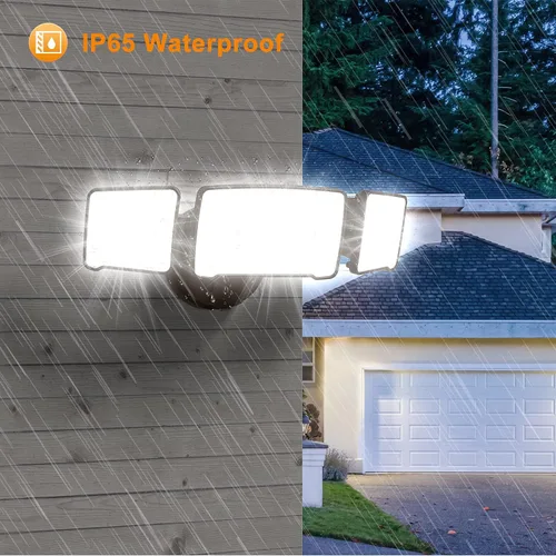 Vista 6 de LEPOWER Luces de seguridad LED de 3500 lm del anochecer al amanecer al aire libre, luz de inundación al aire libre de 35 W con fotocélula, 5500 K