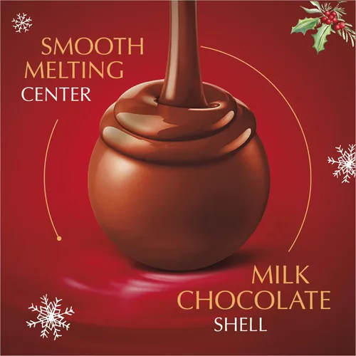 Vista 6 de Lindt LINDOR Caja de Regalo Tradiciones de Trufas de Chocolate con Leche, Caramelo de Chocolate con Leche con Centro de Trufa Suave y Derretido, 6.8