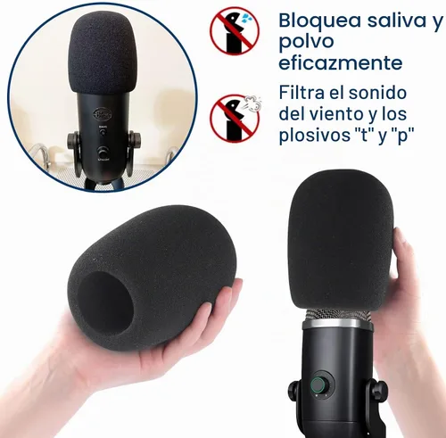Vista 5 de Fundas para micrófono, paquete de 1 unidad, espuma de alta densidad para micrófono condensador