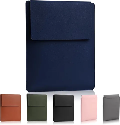 Vista 12 de Compatible with Apple 14"/13.3" Laptop Sleeve, Padded Case Marrón