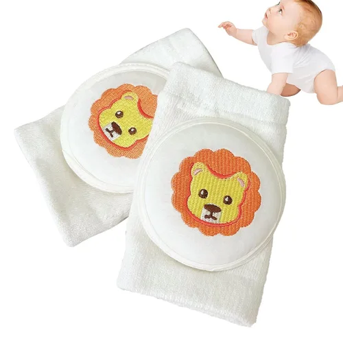 Vista 5 de Rodillera para bebé, rodillera antideslizante para gatear, protectores de rodilla elásticos ajustables para niños, rodillera de algodón suave