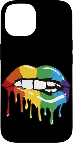 Vista 4 de iPhone 16 LGBT Rainbow Lip Pro Gay Pride Month LGBTQ Case