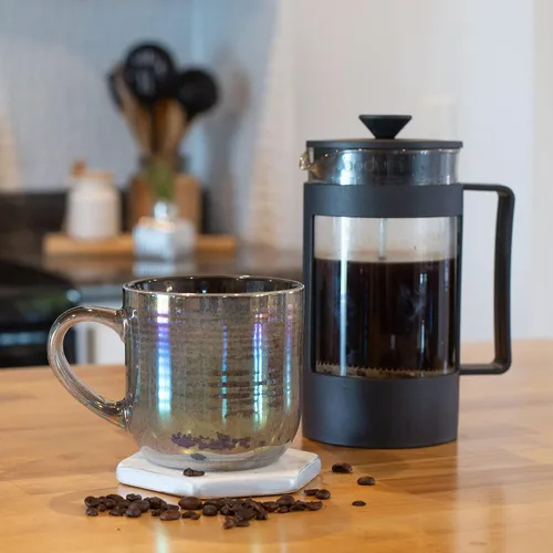 Vista 6 de Elanze Designs - Taza de café de cerámica con esmalte reactivo brillante, tamaño grande de 17 onzas líquidas, taza de cocina diaria de grado