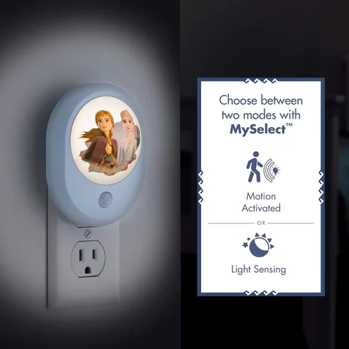 Vista 5 de Projectables Disney Frozen 2 MySelect - Luz nocturna con detección de movimiento + noche de 6 imágenes de Projectables Edición de coleccionista