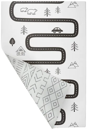 Vista 9 de Baby Care Tapete de juego (tamaño mediano, Hygge - Aztec & Arbor) 73" x 49" pulgadas, tapete de juego original de una sola pieza, reversible Hygge