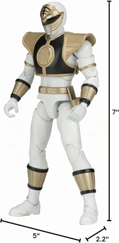 Vista 3 de Power Rangers Legado ‑ en el espacio Ranger – Figura Legado, 6.5", Rosa, Figura de Ranger blanco, Legacy, Blanco