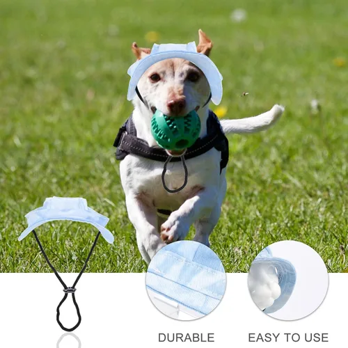 Vista 5 de Gorra de béisbol ajustable para perro, con agujeros para las orejas, gorra de béisbol para exteriores, para cachorro, perro, sombrilla, cómodo