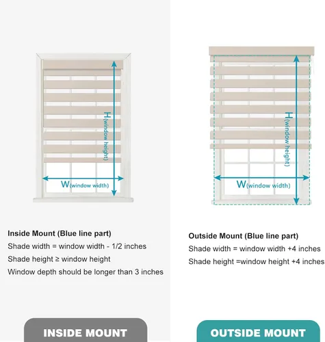 Vista 7 de Changshade Persianas Enrollables Motorizadas Inteligentes de Cebra Personalizadas para Ventanas y Puertas Interiores con Control Remoto Beige