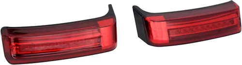Vista 2 de Luces traseras de alforja para motocicleta, freno de funcionamiento, lámpara LED de señal de giro apta para Harley Touring Street Glide Road Glide