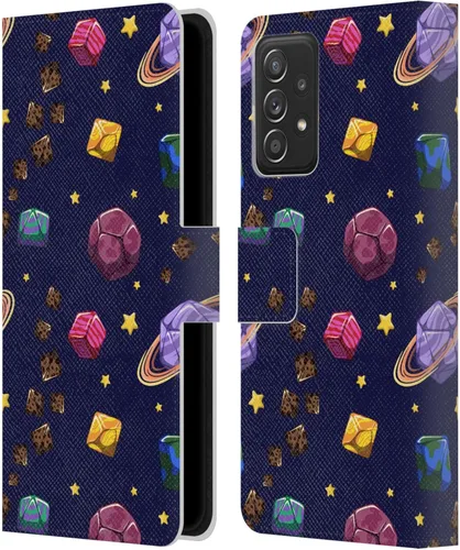 Vista 146 de Head Case Designs Officially Licensed Carla Morrow Colorful Space Dice Patterns Leather Wallet Case Compatible with Samsung Galaxy A07 4G