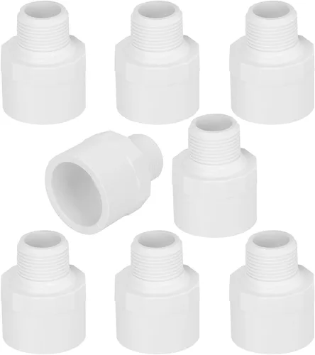 Vista 11 de Paquete de 8 accesorios de tubería de PVC de 1 pulgada x 3/4 pulgadas con codo de 90 grados (enchufe x zócalo) Schedule 40 PVC Slip Reductor 90°