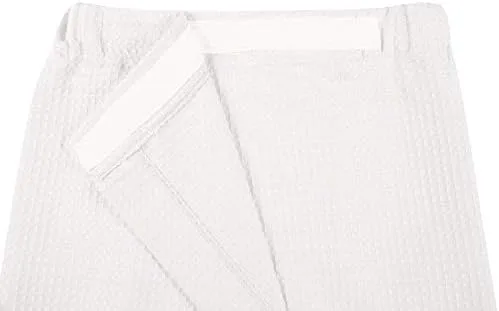 Vista 4 de FADSHOW Toalla de baño de spa con cierre ajustable ultra absorbente para mujer, color blanco, LXL