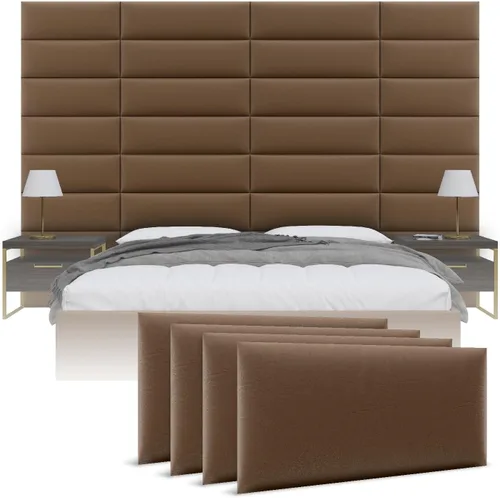 Vista 27 de Vänt - Paneles tapizados de pared, cabeceros de pared tamaño Queen/Full, color beige boucle, juego de 4 paneles