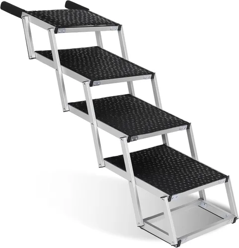 Vista 9 de Rampa para perros de 65 x 17.2 pulgadas para automóvil, camión, SUV, rampas plegables para escaleras para mascotas con superficie antideslizante