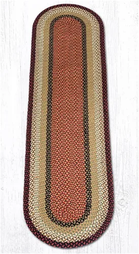 Vista 3 de Earth Rugs Alfombra 3' x 5', Borgoña/Mostaza