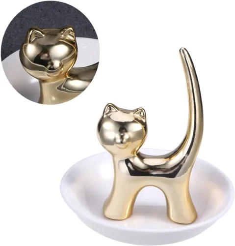 Vista 5 de NOLITOY 2pcs Bandejas Decorativas Decorative Jewelry Plate Ring Dish Jewelry Dish Plate Animal Jewelry Plate Ceramic Plate Dish Womans Rings Jewelry