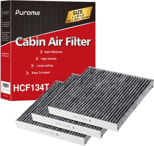 Vista 9 de Puroma Filtro de aire de cabina con carbón activado, repuesto para CP134, CF10134, Honda & Acura, Civic, CR-V, Odyssey, CSX, ILX, MDX, RDX, AT134