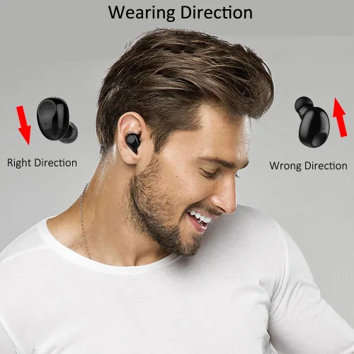 Vista 7 de Auricular Bluetooth individual de 10 horas de reproducción, auriculares inalámbricos, mini auriculares Bluetooth manos libres, auriculares Bluetooth