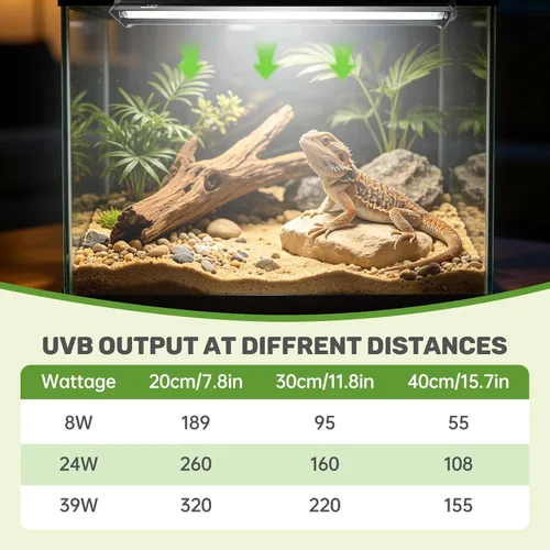 Vista 4 de Lámpara T5 UVB para reptiles, 24W 10.0 UVA UVB Bombilla de 22