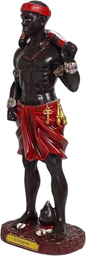 Vista 3 de Gigi's Classy Kids 12" pulgadas estatua Elegua Figurita Santeria Potente Yoruba Orisha African God Imagen