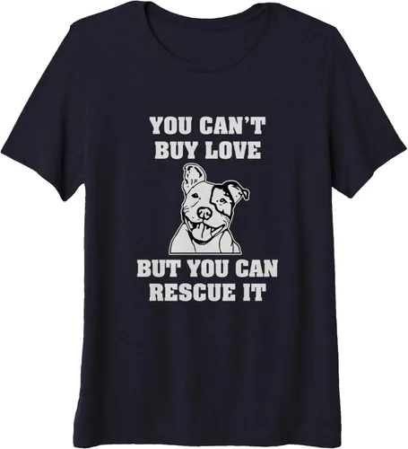 Vista 3 de No puedes comprar amor pero se puede rescate Pitbull playera, hombre S, Negro