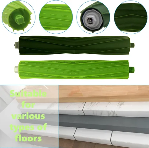 Vista 3 de Juego de 2 piezas de cepillo de repuesto compatibles con Roomba i, e & j Series - Compatible con i3 i3+ i4 i4+ i6 i6+ i7 i7+ i8 i8+, e5 e6 e7, j6+