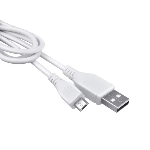 Vista 2 de PK Power - Cable de carga micro USB blanco de 5 pies para Edifier M260 MP260 M5 Extreme Connect Altavoz Bluetooth portátil