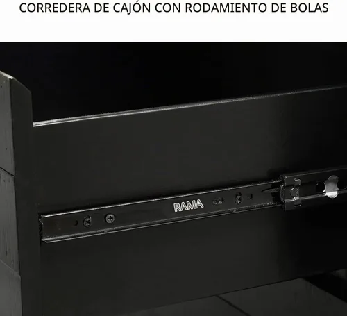 Vista 9 de Diseño de firma por Ashley Londer Mesita de noche casual con puertos USB, negro