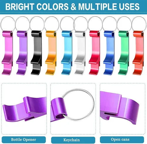 Vista 5 de Amlion Llaveros personalizados para abrebotellas, grabados a granel, con texto de logotipo, para hombres y mujeres, regalos de fiesta de boda