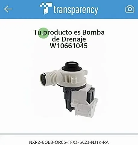 Vista 2 de Bomba de drenaje OEM W10661045