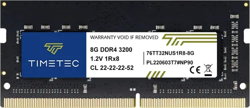 Vista 11 de Timetec Pinnacle 8 GB DDR4 3200 MHz (o 2933 MHz o 2666 MHz) PC4-25600 sin ECC sin búfer 1.2 V CL22 1Rx8 de rango único 260 pines SODIMM Módulo