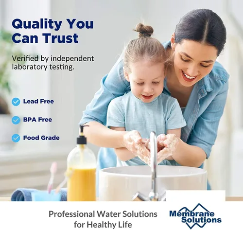 Vista 8 de Membrane Solutions 5 micras 10" x 2.5" cartucho de repuesto de filtro de agua de sedimento para cualquier filtro de agua 10 x 2.5 pulgadas Sistema