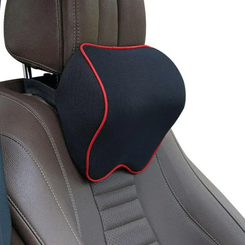 Vista 5 de Almohada cervical de espuma viscoelástica para asiento de automóvil, soporte cervical de cabeza del conductor, ergonómico con funda lavable, alivio