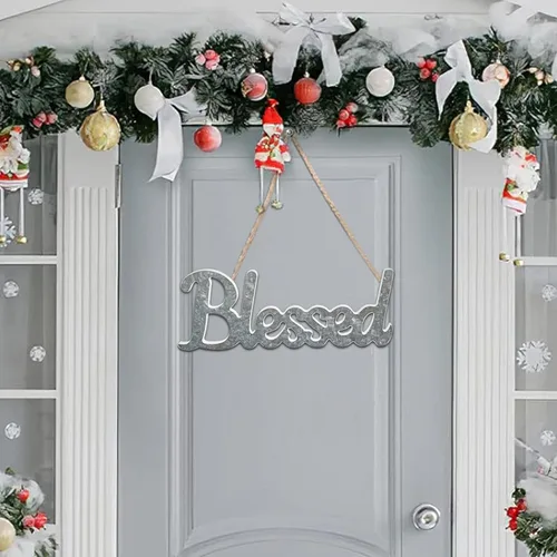Vista 3 de Cartel de "Blessed de granja" para mesa de 15 pulgadas