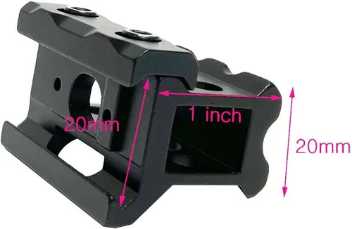 Vista 2 de Ade Advanced Optics Absolute Cowitness Co-Witness Riser HIGH Mount - Compatible con RAILED Holosun 407K y 507K, Sig Romeo Zero, Shield RMS, ADE