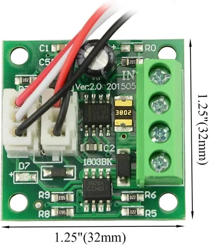 Vista 2 de Controlador de velocidad del motor de corriente continua 1.8 V 3 V 5 V 6 V 12 V 2A 1803BKW controlador ajustable interruptor controlador