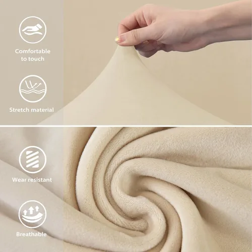 Vista 4 de Gollense Fundas de silla con respaldo curvado para comedor, fundas modernas de mediados de siglo, protector de asiento de silla semicírculo
