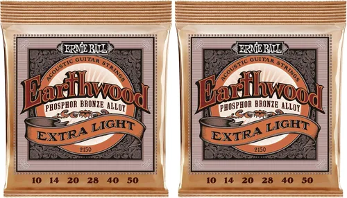 Vista 6 de Ernie Ball Earthwood P03543 - Cuerdas para guitarra acústica personalizadas de bronce fosforoso medio, paquete de 3, calibre 12.5-56