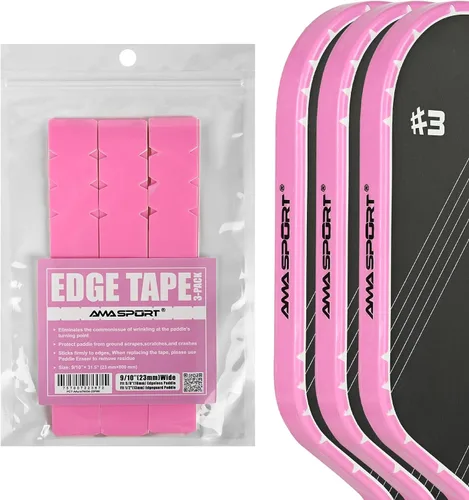 Vista 40 de PICKLETECH Cinta de protección de pala de pickleball – Protector de borde de cabeza de paleta – Cinta de protección de borde de raqueta ajuste