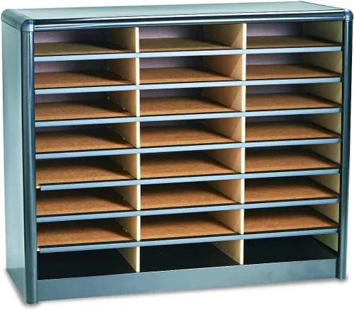 Vista 2 de Safco Products 7111BL - Organizador de literatura, 24 compartimentos, color negro