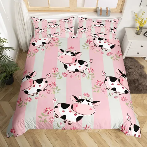 Vista 16 de Erosebridal Juego de funda de edredón Kawaii de tamaño individual, diseño de erizo de dibujos animados en blanco y negro, regalo de erizo para niñas