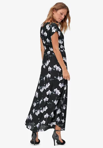 Vista 3 de Ellos Vestido largo con lazo frontal en talla grande para mujer