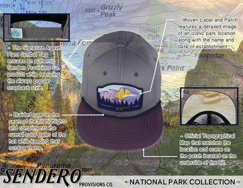 Vista 2 de Sendero Provisions Co. National Park - Sombrero de cuerda trenzada Snapback Collection