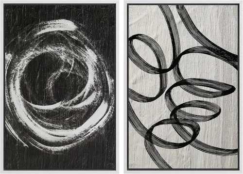Vista 21 de SIGNWIN Lienzo enmarcado para pared, ilustraciones abstractas texturizadas en tonos beige terrosos, arte moderno, decorativo, contemporáneo