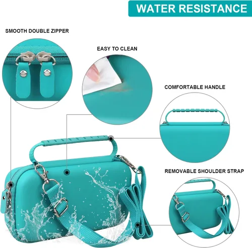 Vista 3 de Estuche rígido para inhalador de asma, espaciador de mano para niños y adultos, máscaras, soporte para inhalador, bolsa de viaje para asma