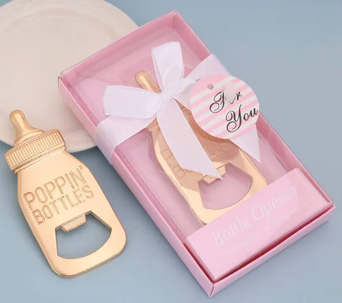 Vista 6 de Juego de 24 abridores de botellas para baby shower, recuerdos para invitados, bonitos abrebotellas con forma de poppin, recuerdos para baby shower