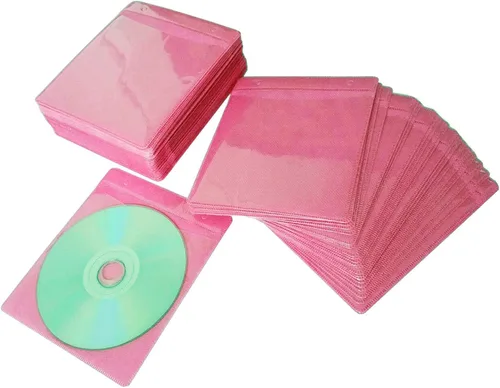 Vista 11 de Fundas para CD/DVD/BluRay, funda de plástico de repuesto de doble cara para carpetas de almacenamiento de CD y DVD, paquete de 100 unidades (azul)