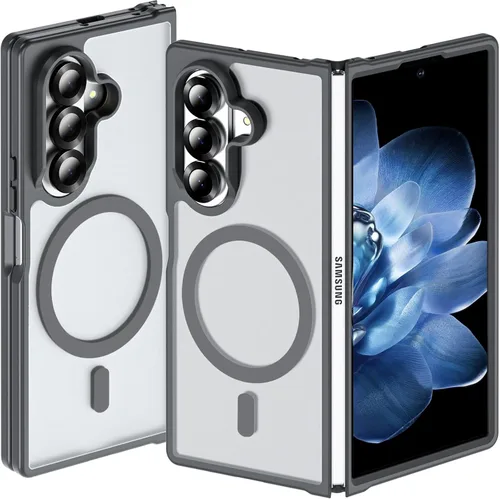 Vista 10 de Hensinple Funda Magnética para Samsung Galaxy Z Fold 6, Funda Z Fold6 [Compatible con MagSafe][Ajuste Delgado], Carga Magnética Translúcida Mate